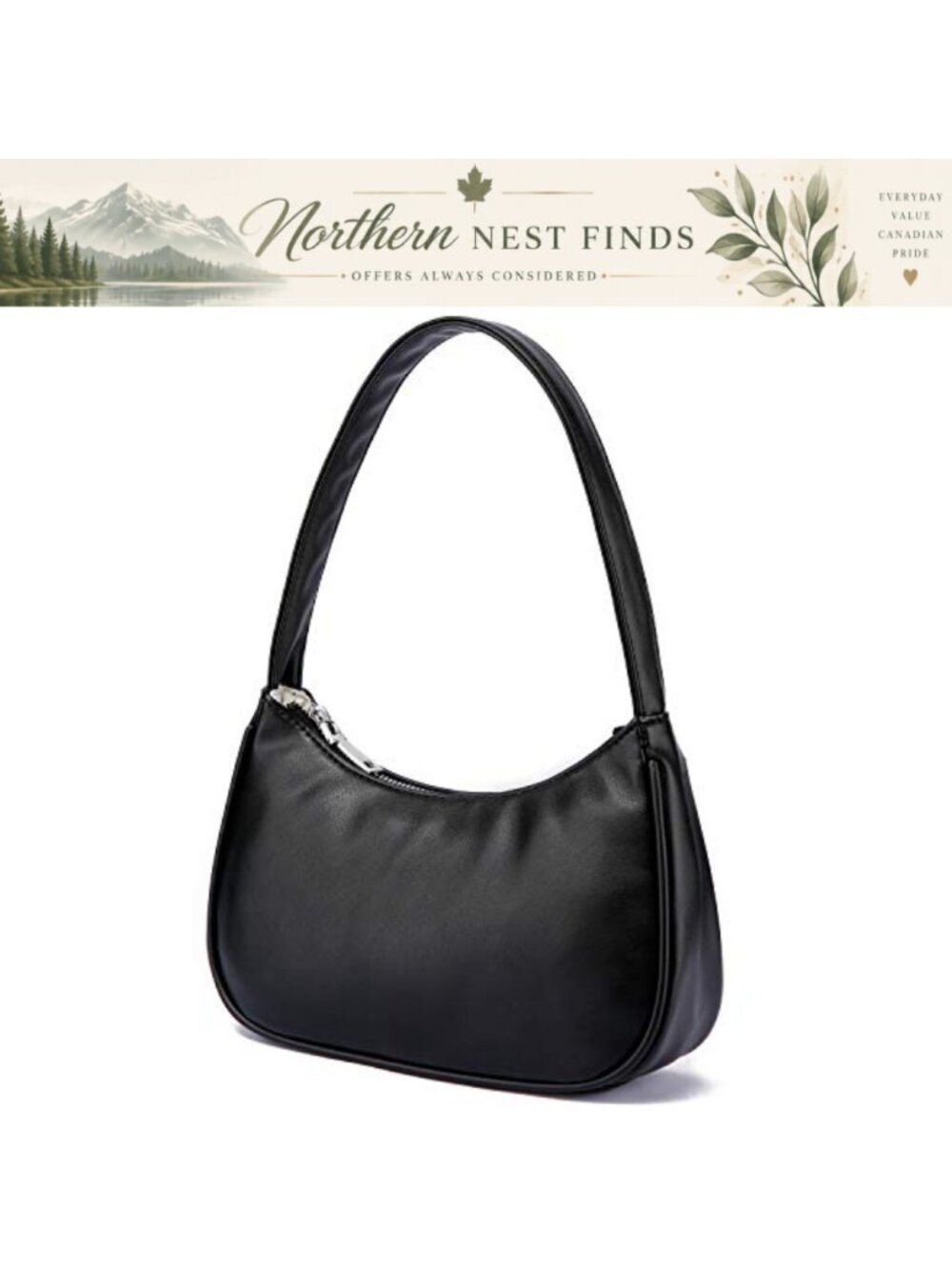 Small Y2K Shoulder Bag Mini PU Leather Clutch Crossbody Purse